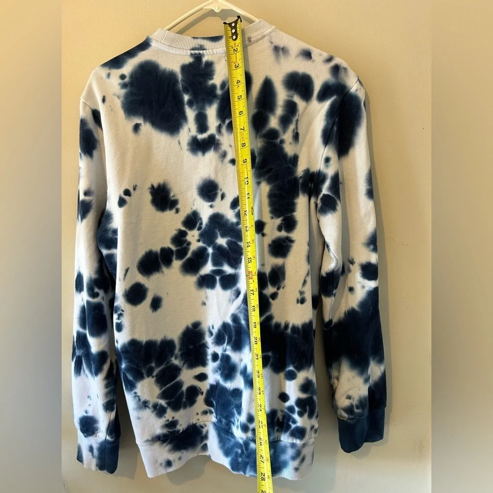 True Religion Tie Dye Sweatshirt Blue White Size Small NWT